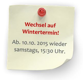 Wechsel auf Wintertermin