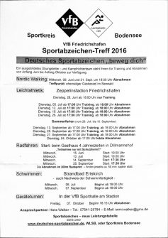 Deutsches Sportabzeichen Abnahme Sportkreis Bodensee 2016